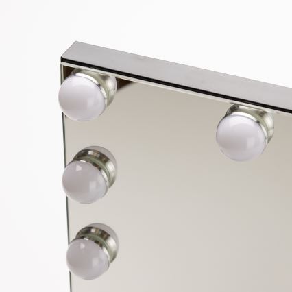 BRILAGI - LED dimbare make-upspiegel HOLLYWOOD LED/15W/230V CCT + USB zwart