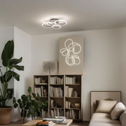 Brilagi - LED-dimbare plafonnière ORBITS LED/50W/230V 3000-6500K zwart + afstandsbediening