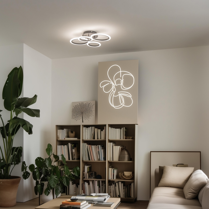 Brilagi - LED-dimbare plafonnière ORBITS LED/50W/230V 3000-6500K zwart + afstandsbediening