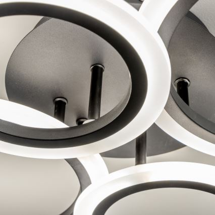 Brilagi - LED-dimbare plafonnière ORBITS LED/50W/230V 3000-6500K zwart + afstandsbediening
