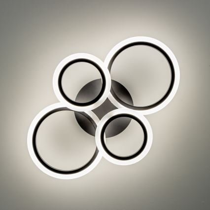 Brilagi - LED-dimbare plafonnière ORBITS LED/50W/230V 3000-6500K zwart + afstandsbediening