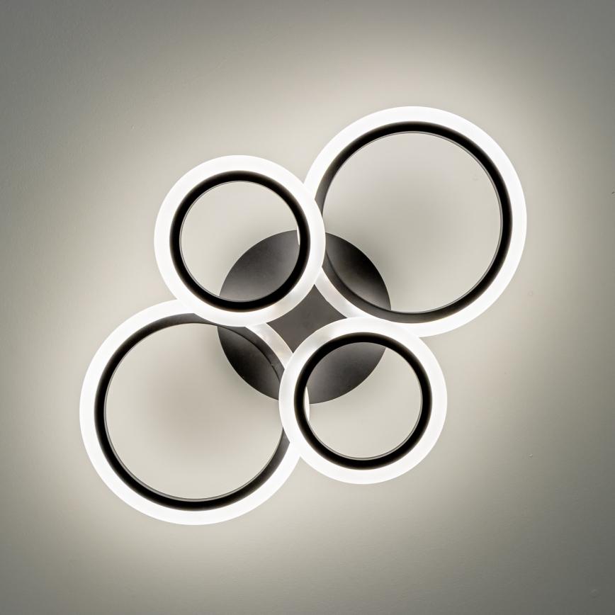 Brilagi - LED-dimbare plafonnière ORBITS LED/50W/230V 3000-6500K zwart + afstandsbediening