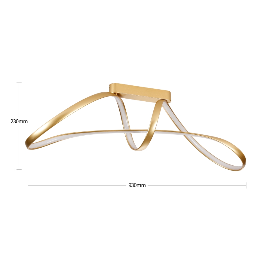 Brilagi - dimbare LED opbouwplafonnière TWISTER LED/60W/230V 3000-6000K goudkleurig + afstandsbediening