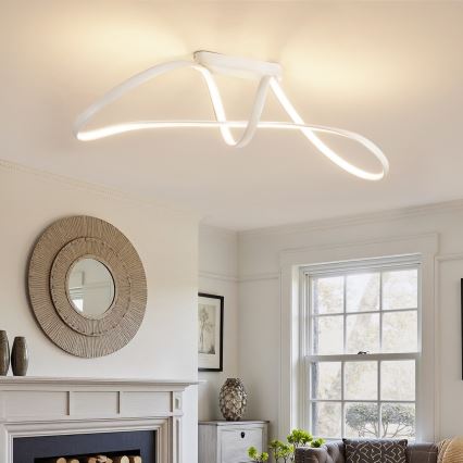 Brilagi - Dimbare LED-opbouwplafondlamp TWISTER LED/60W/230V 3000-6000K wit + afstandsbediening