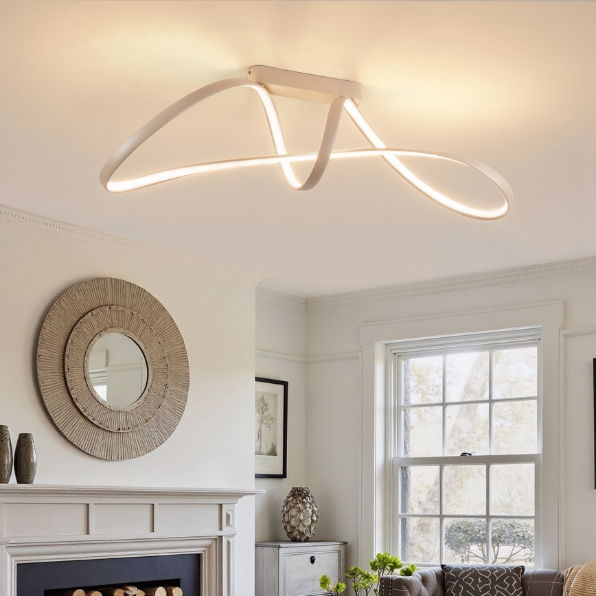 Brilagi - dimbare LED opbouwplafonnière TWISTER LED/60W/230V 3000-6000K beige + afstandsbediening