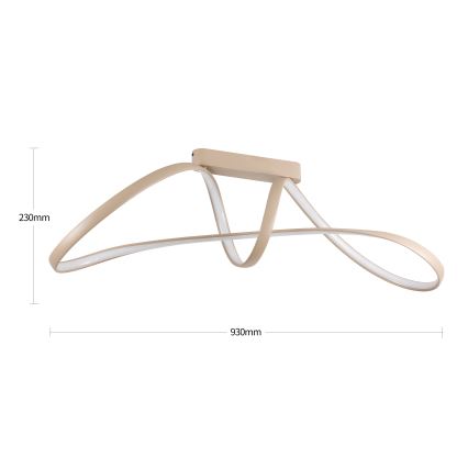 Brilagi - dimbare LED opbouwplafonnière TWISTER LED/60W/230V 3000-6000K beige + afstandsbediening