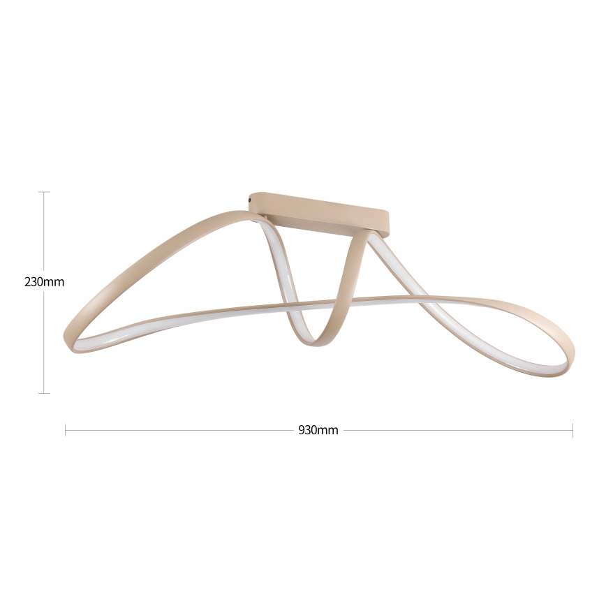 Brilagi - dimbare LED opbouwplafonnière TWISTER LED/60W/230V 3000-6000K beige + afstandsbediening