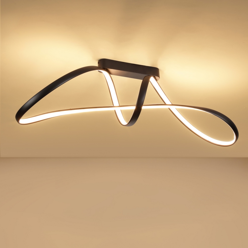 Brilagi - Dimbare LED-opbouwlamp TWISTER LED/60W/230V 3000-6000K zwart + afstandsbediening