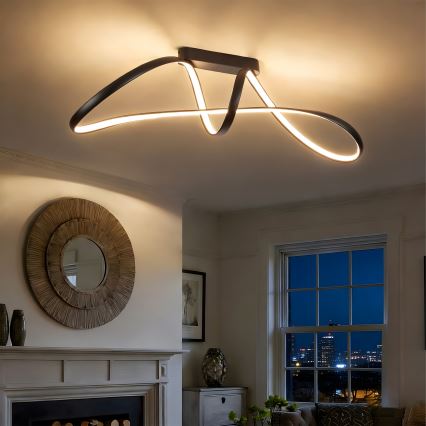 Brilagi - Dimbare LED-opbouwlamp TWISTER LED/60W/230V 3000-6000K zwart + afstandsbediening