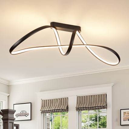 Brilagi - Dimbare LED-opbouwlamp TWISTER LED/60W/230V 3000-6000K zwart + afstandsbediening