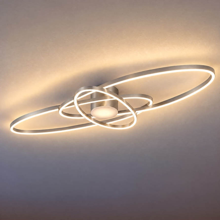 BRILAGI - LED-dimbare plafondlamp APOLLO LED/58W/230V 3000-6500K 43,2x101,2 cm mat chroom + afstandsbediening