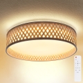 Brilagi - LED dimbare plafondlamp CAMILA LED/48W/230V 3000-6500K bamboe Ø 40 cm + afstandsbediening