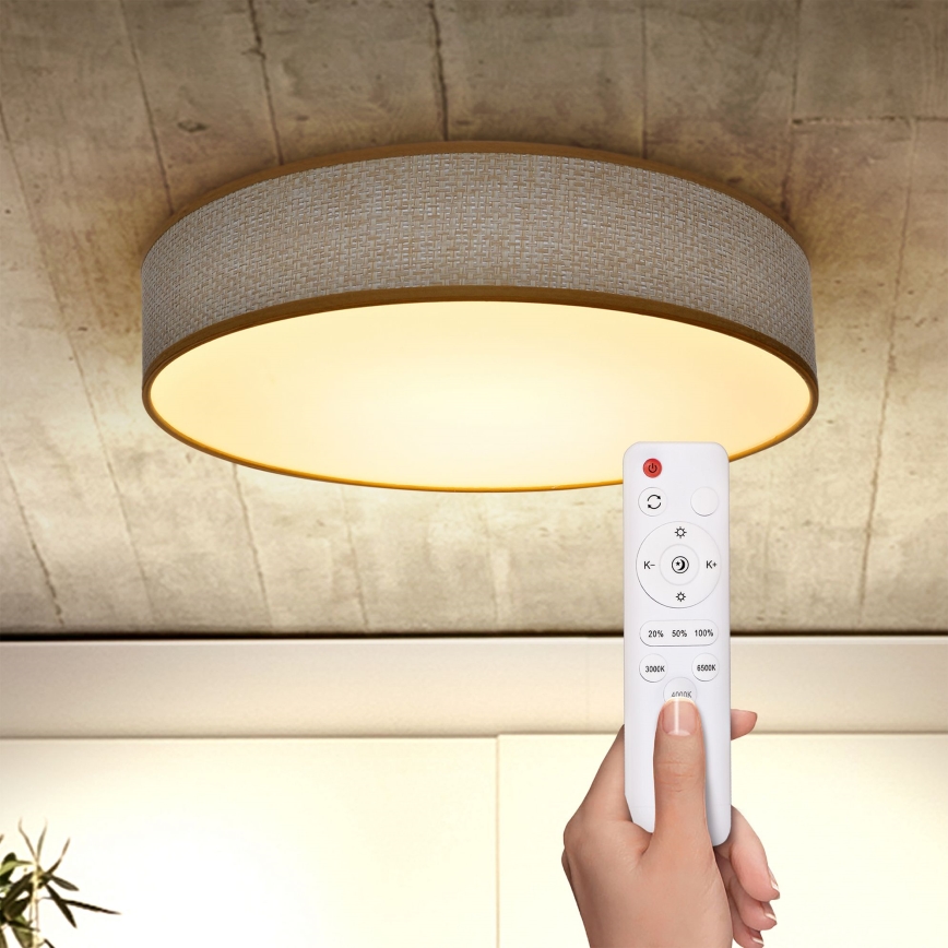 Brilagi - LED dimbare plafondlamp CARMEN LED/48W/230V 3000-6500K Ø 40 cm + afstandsbediening