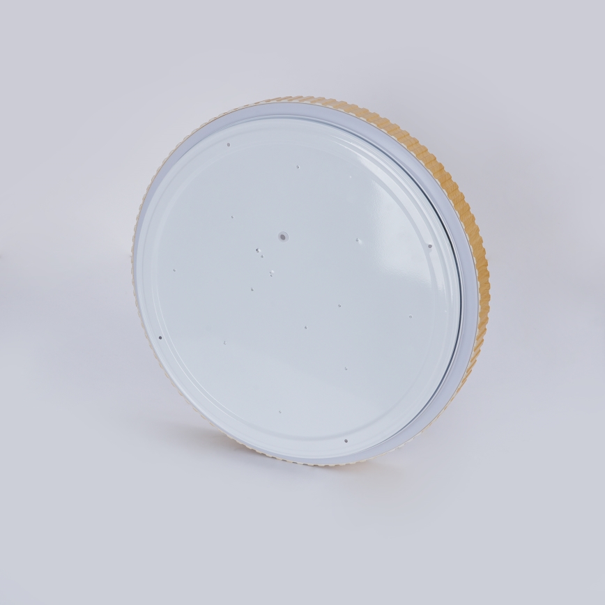 Brilagi - Dimbare LED-plafondlamp CORVO LED/72W/230V 3000-6000K houtdecor Ø 50 cm + afstandsbediening
