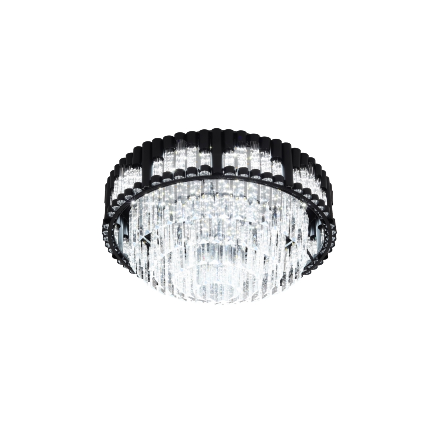 Brilagi - Dimbare LED-plafondlamp CROWN LED/41W/230V 3000-6000K Ø 48 cm zwart + afstandsbediening