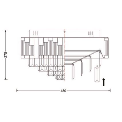 Brilagi - Dimbare LED-plafondlamp CROWN LED/41W/230V 3000-6000K Ø 48 cm zwart + afstandsbediening