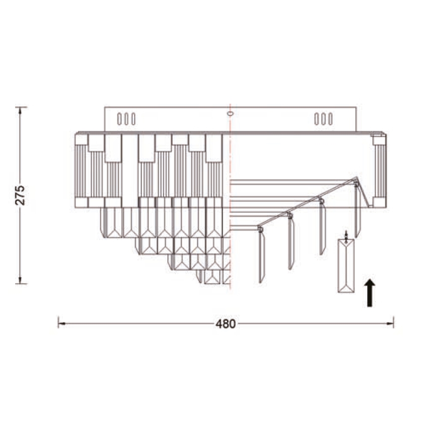Brilagi - Dimbare LED-plafondlamp CROWN LED/41W/230V 3000-6000K Ø 48 cm zwart + afstandsbediening