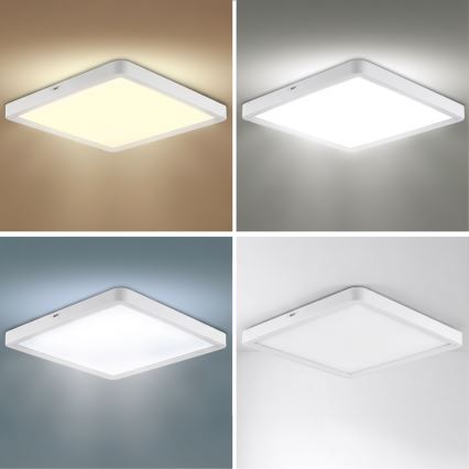 Brilagi - LED-dimbare plafondlamp ESTELA SQUARE LED/36W/230V 3000-6500K 31x31 cm wit + afstandsbediening