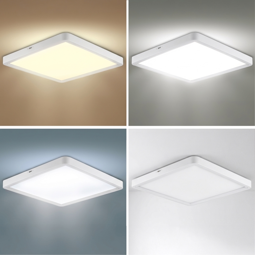 Brilagi - LED-dimbare plafondlamp ESTELA SQUARE LED/36W/230V 3000-6500K 31x31 cm wit + afstandsbediening