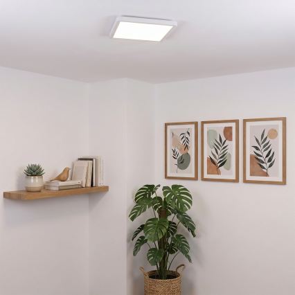 Brilagi - LED-dimbare plafondlamp ESTELA SQUARE LED/36W/230V 3000-6500K 31x31 cm wit + afstandsbediening
