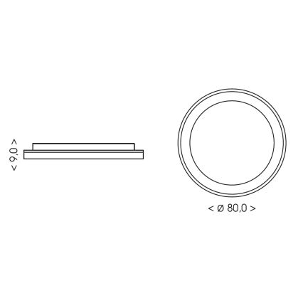 BRILAGI - dimbare LED-plafondlamp FALCON II LED/108W/230V 3000-6500K Ø 80 cm wit/beige + afstandsbediening