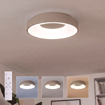 BRILAGI - LED Dimbare plafondlamp FALCON II LED/67W/230V 3000-6500K Ø 40 cm beige + afstandsbediening