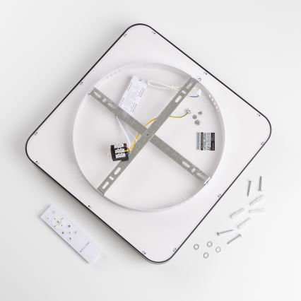 Brilagi - LED-dimbare plafonnière FALCON II LED/80W/230V 3000-6500K 40x40 cm zwart + afstandsbediening