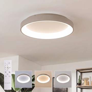 BRILAGI - LED Dimbare plafondlamp FALCON II LED/99W/230V 3000-6500K Ø 60 cm wit/beige + afstandsbediening