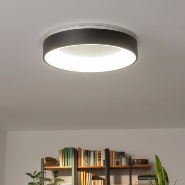Brilagi - LED-dimbare plafondlamp FALCON LED/80W/230V 3000-6500K Ø 60 cm zwart + afstandsbediening