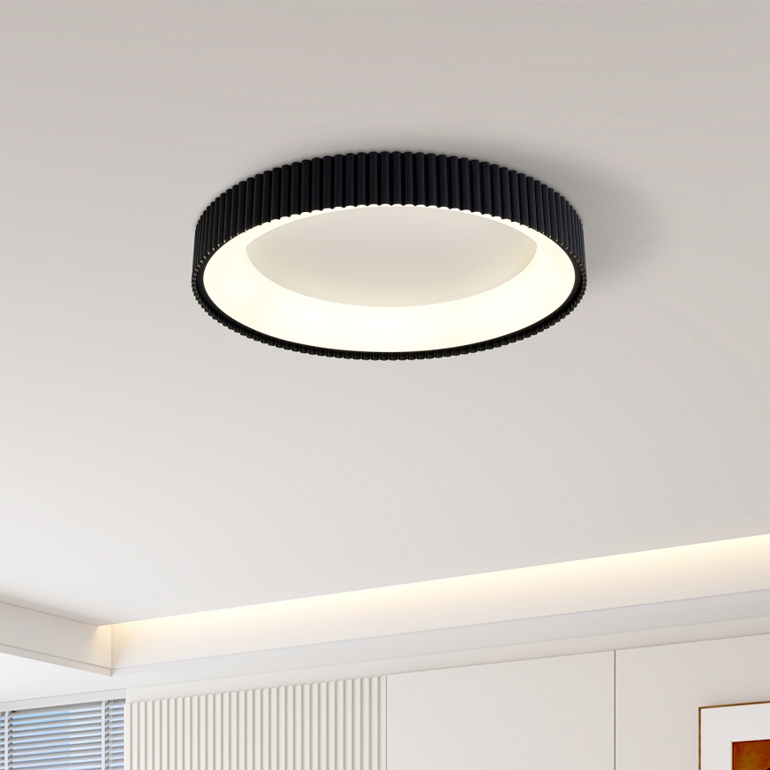 Brilagi - LED dimbare plafondlamp FALCON MODERN LED/30W/230V 3000-6500K Ø 40 cm zwart + afstandsbediening