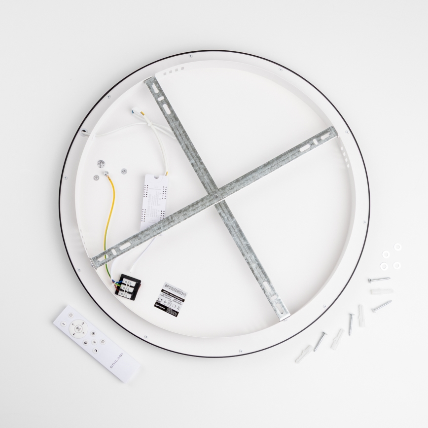 Brilagi - LED-dimbare plafondlamp FALCON SLIM LED/42W/230V 3000-6500K Ø 50 cm zwart + afstandsbediening