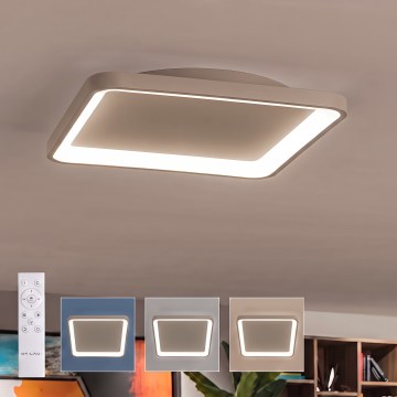 BRILAGI - LED Dimbare plafondlamp FALCON SLIM LED/50W/230V 3000-6500K 50x50 cm beige + afstandsbediening