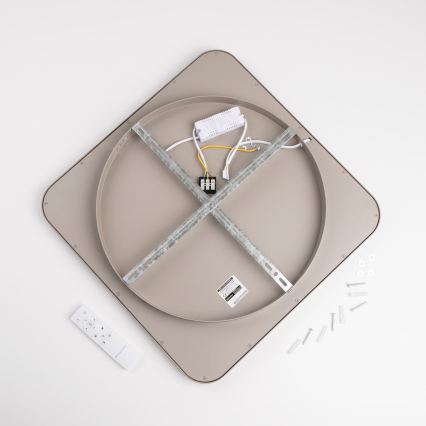 BRILAGI - LED Dimbare plafondlamp FALCON SLIM LED/50W/230V 3000-6500K 50x50 cm beige + afstandsbediening