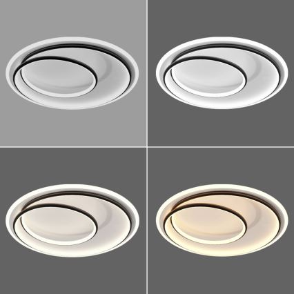 BRILAGI - LED-dimbare plafondlamp FLARE LED/38W/230V 3000-6000K Ø 48 cm zwart/wit + afstandsbediening