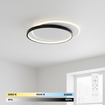 Brilagi - LED dimbare plafondlamp FLARE LED/48W/230V 3000-6000K 39,5x45 cm wit/zwart + afstandsbediening