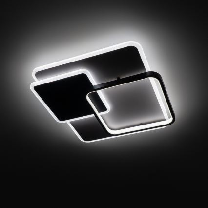 Brilagi - dimbare LED-plafondlamp FLARE LED/64W/230V 3000-6000K 45x45 cm wit/zwart + afstandsbediening