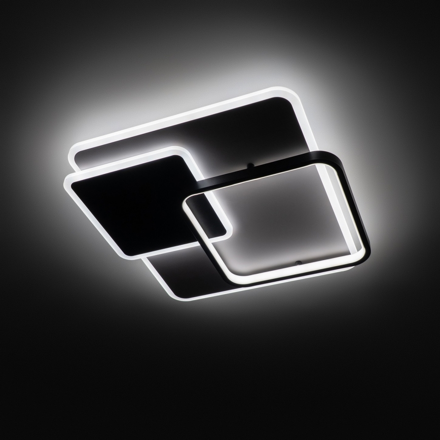 Brilagi - dimbare LED-plafondlamp FLARE LED/64W/230V 3000-6000K 45x45 cm wit/zwart + afstandsbediening