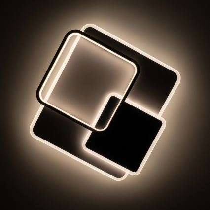 Brilagi - dimbare LED-plafondlamp FLARE LED/64W/230V 3000-6000K 45x45 cm wit/zwart + afstandsbediening