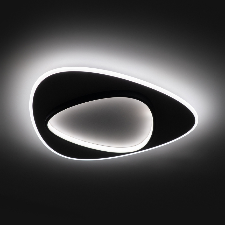 Brilagi - Dimbare LED-plafondlamp FLARE LED/70W/230V 3000-6000K 55x55 cm wit/zwart + afstandsbediening