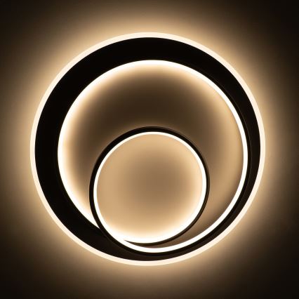 BRILAGI - Dimbare LED-plafondlamp FLARE LED/70W/230V 3000-6000K Ø 50 cm wit/zwart + afstandsbediening