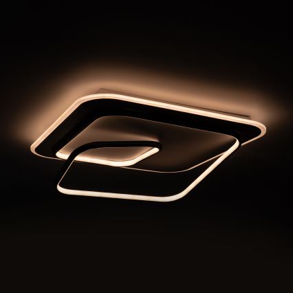 BRILAGI - LED dimbare plafondlamp FLARE LED/81W/230V 3000-6000K 50x50 cm wit/zwart + afstandsbediening