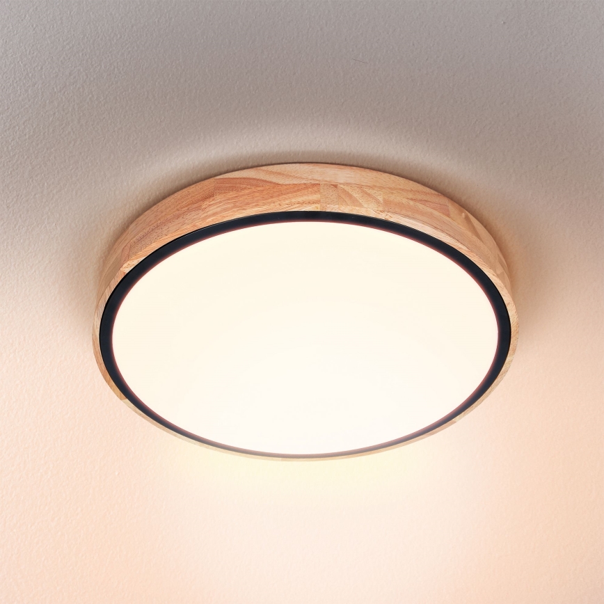 Brilagi - LED dimbare plafondlamp GLORIA LED/48W/230V 3000-6500K eiken Ø 40 cm + afstandsbediening