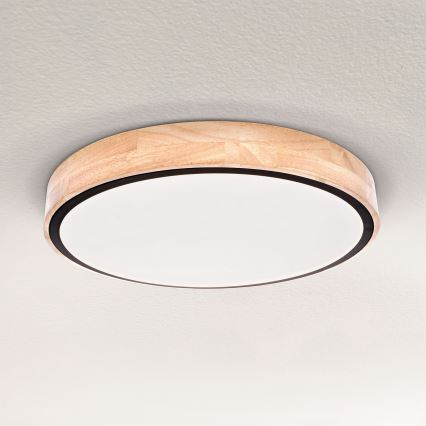Brilagi - LED dimbare plafondlamp GLORIA LED/48W/230V 3000-6500K eiken Ø 40 cm + afstandsbediening