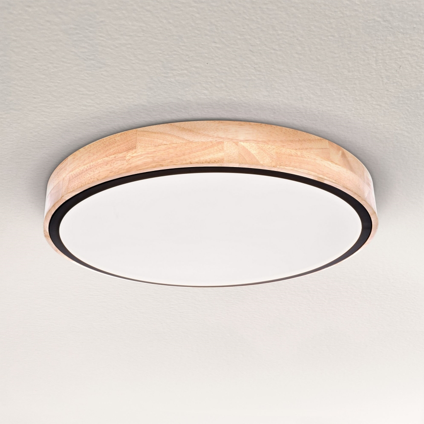 Brilagi - LED dimbare plafondlamp GLORIA LED/48W/230V 3000-6500K eiken Ø 40 cm + afstandsbediening