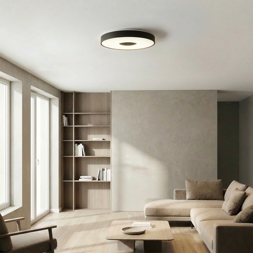 Brilagi - dimbare LED-plafondlamp JAMIS LED/48W/230V 3000-6500K Ø 39 cm zwart + afstandsbediening