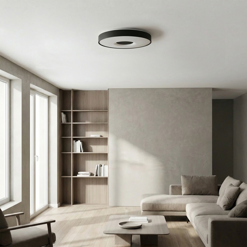 Brilagi - dimbare LED-plafondlamp JAMIS LED/48W/230V 3000-6500K Ø 39 cm zwart + afstandsbediening