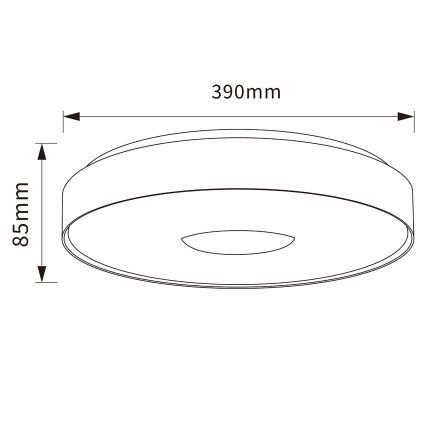 Brilagi - dimbare LED-plafondlamp JAMIS LED/48W/230V 3000-6500K Ø 39 cm zwart + afstandsbediening