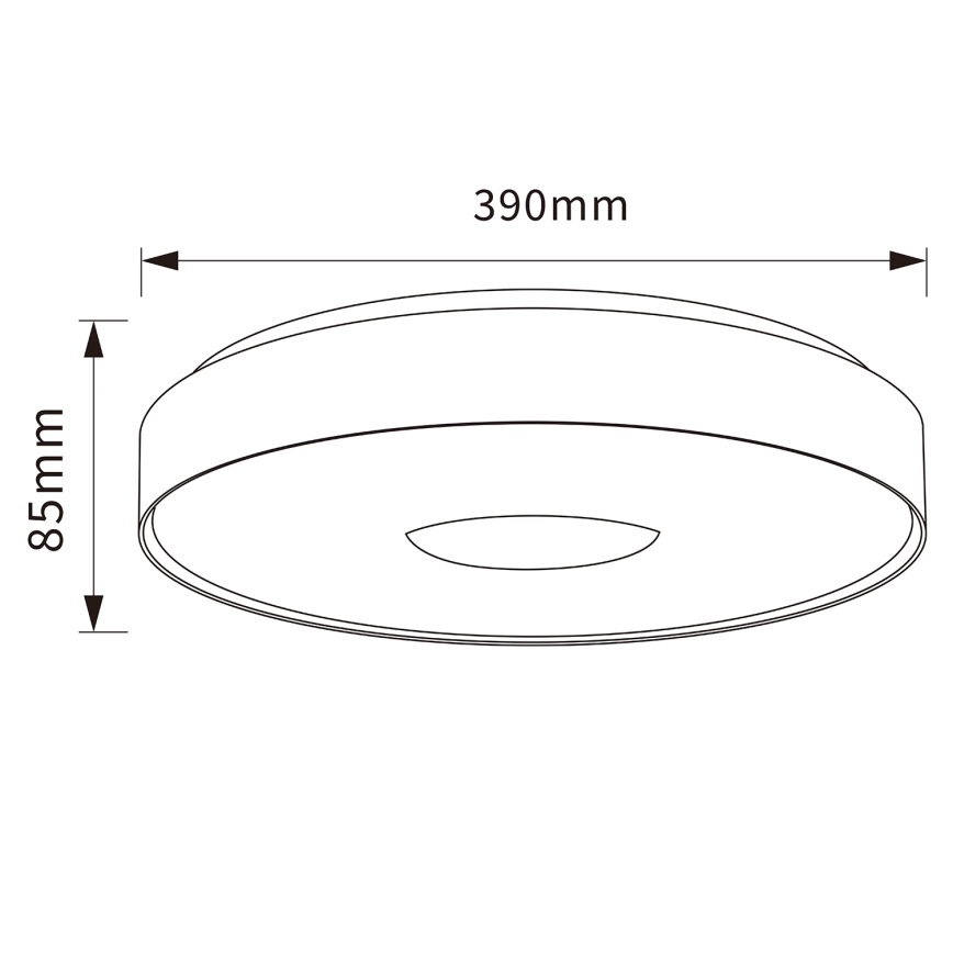 Brilagi - dimbare LED-plafondlamp JAMIS LED/48W/230V 3000-6500K Ø 39 cm zwart + afstandsbediening