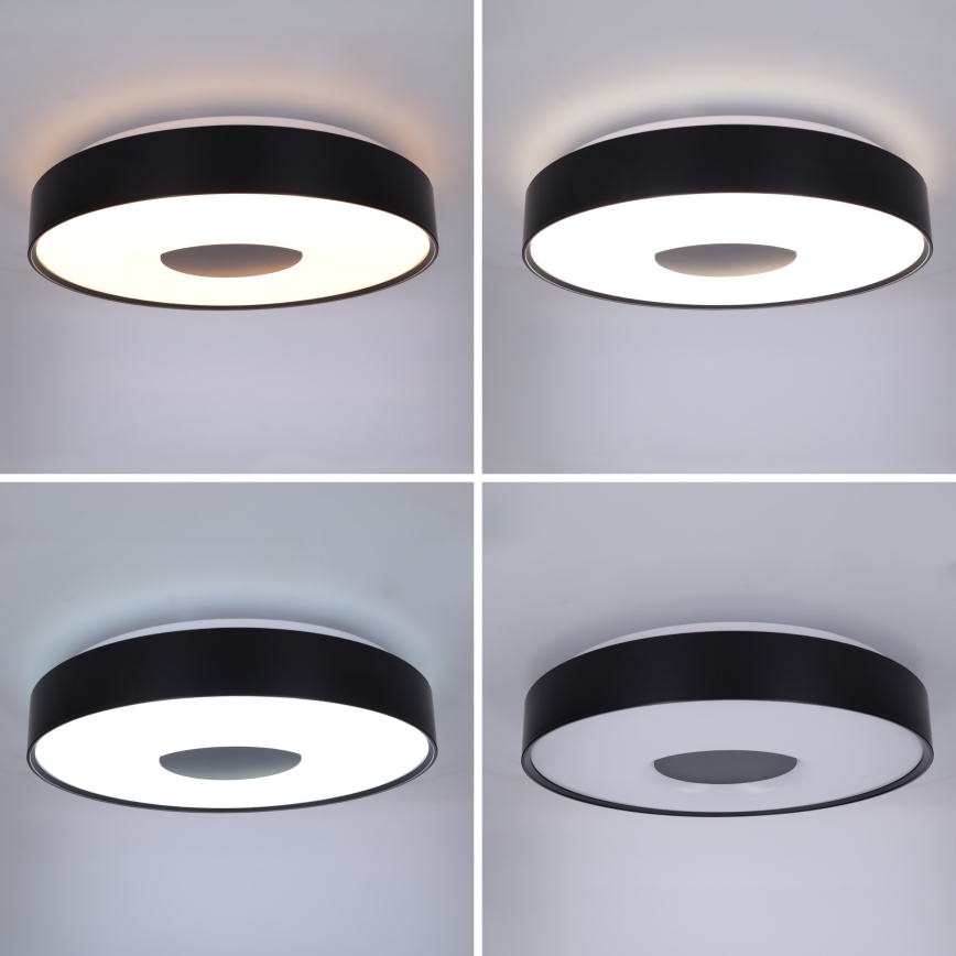 Brilagi - dimbare LED-plafondlamp JAMIS LED/48W/230V 3000-6500K Ø 39 cm zwart + afstandsbediening