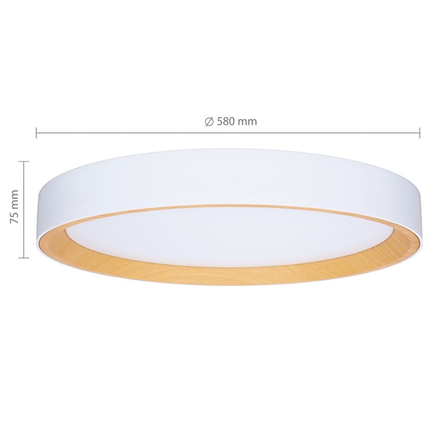 Brilagi - LED-dimbare plafonnière LARIOS LED/72W/230V wit Ø 59 cm + afstandsbediening